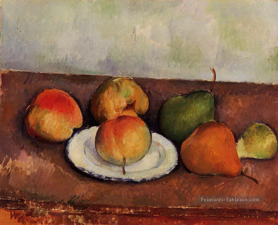 Nature morte Assiette et Fruit 2 Paul Cézanne Peintures à l'huile